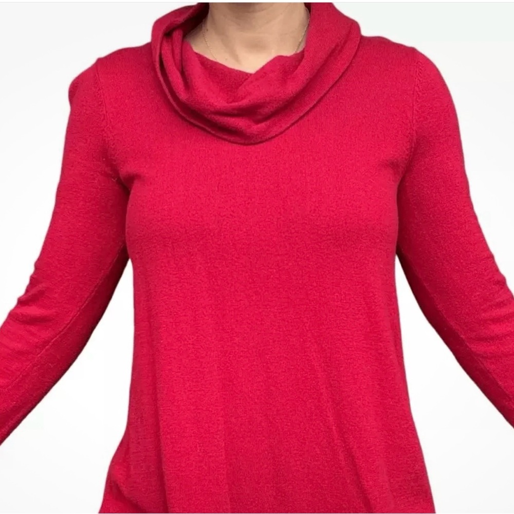 J. Jill Red Cowl Neck Sweater Size Large
